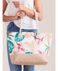 Torba płócienna shopper bag w rośliny